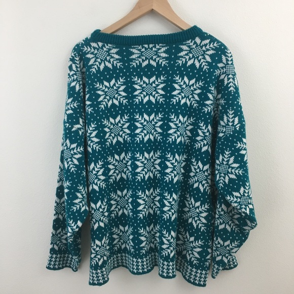 Teal & Snowflake Sweater - Picture 8 of 12